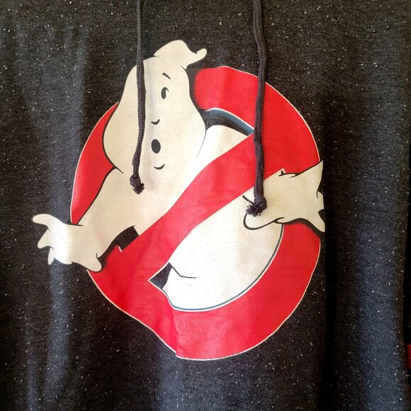 Ghostbusters Logo Hoodie With Red Sleeve Stripes 2XL - Picture 2 of 11